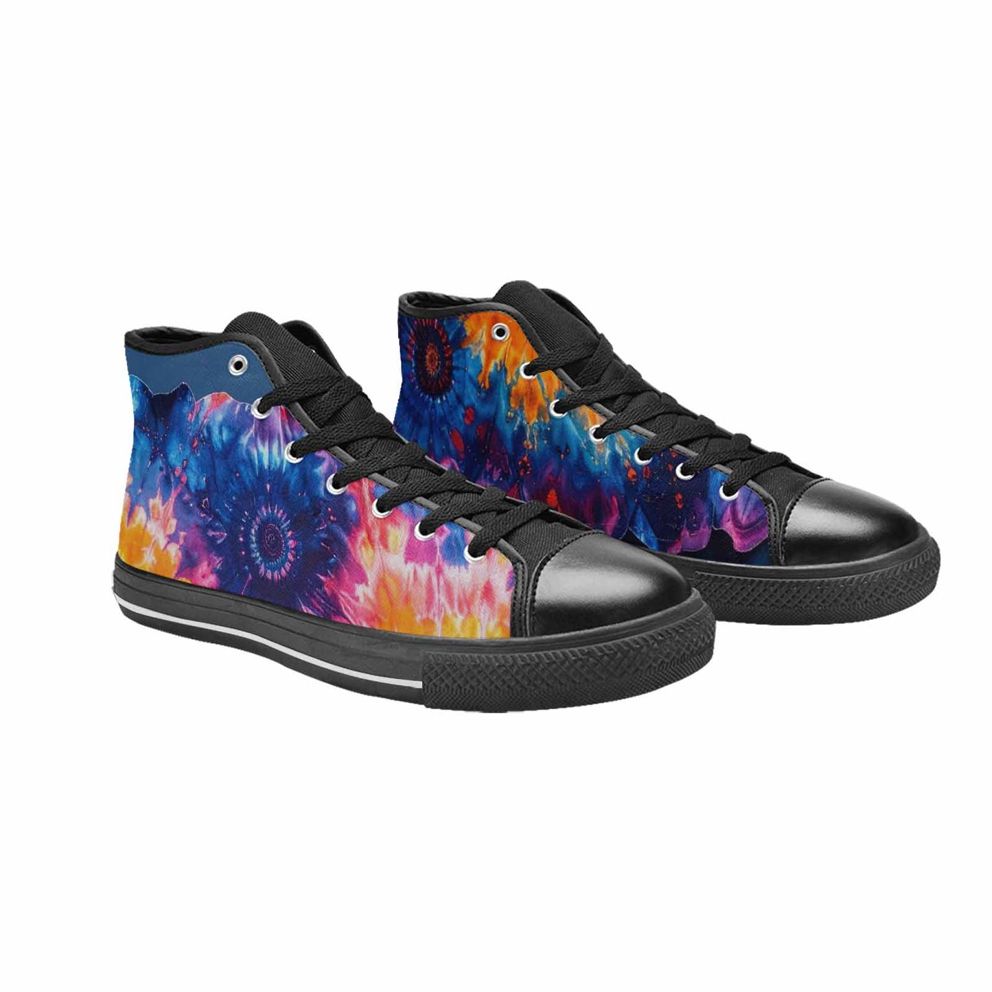 MEN'S Tie Dye Mixed Style High Top Canvas Dark Academia Custom Sneakers