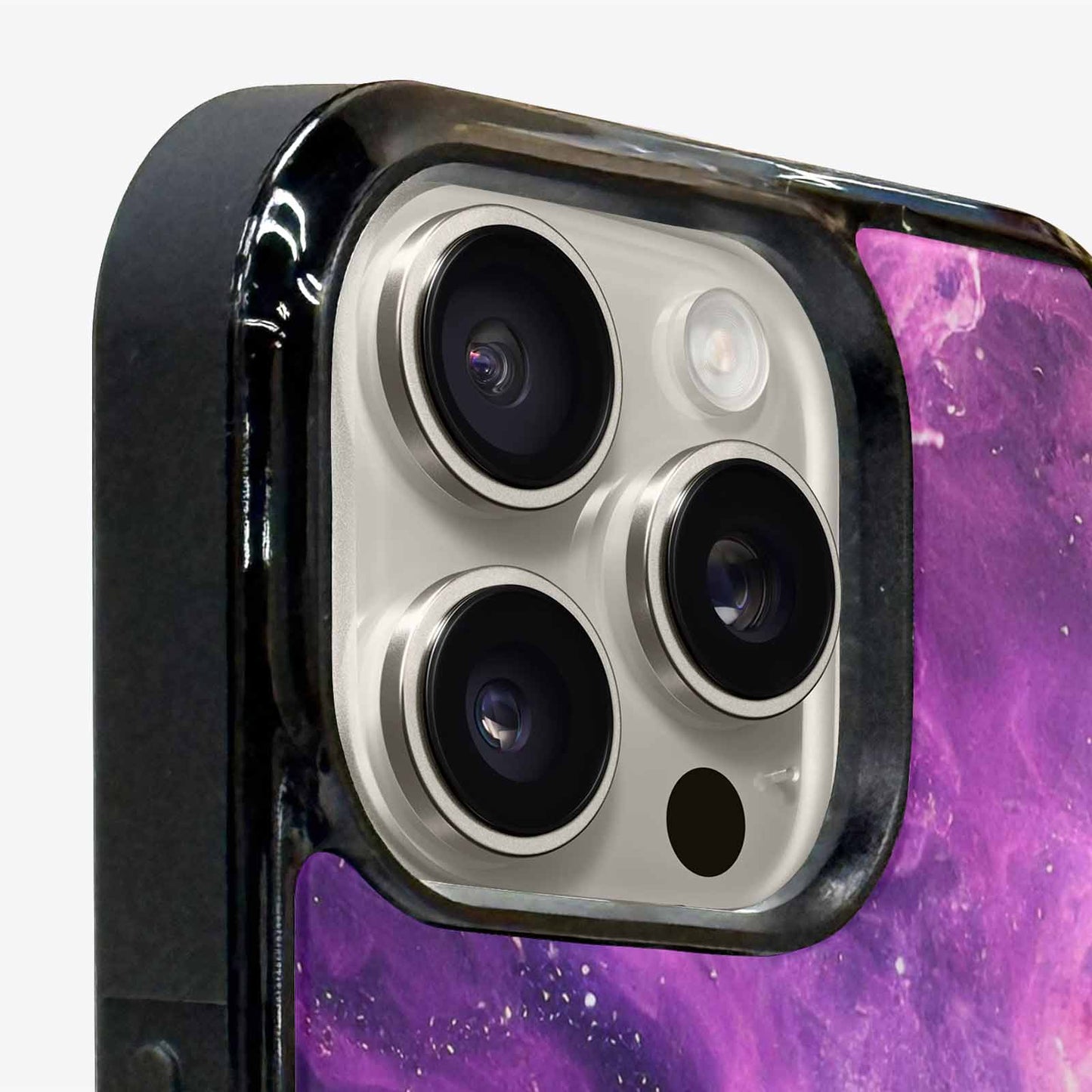 iPhone 16 Pro Case — Purple Color Tones Nebula Texture With, Customized Protective Case