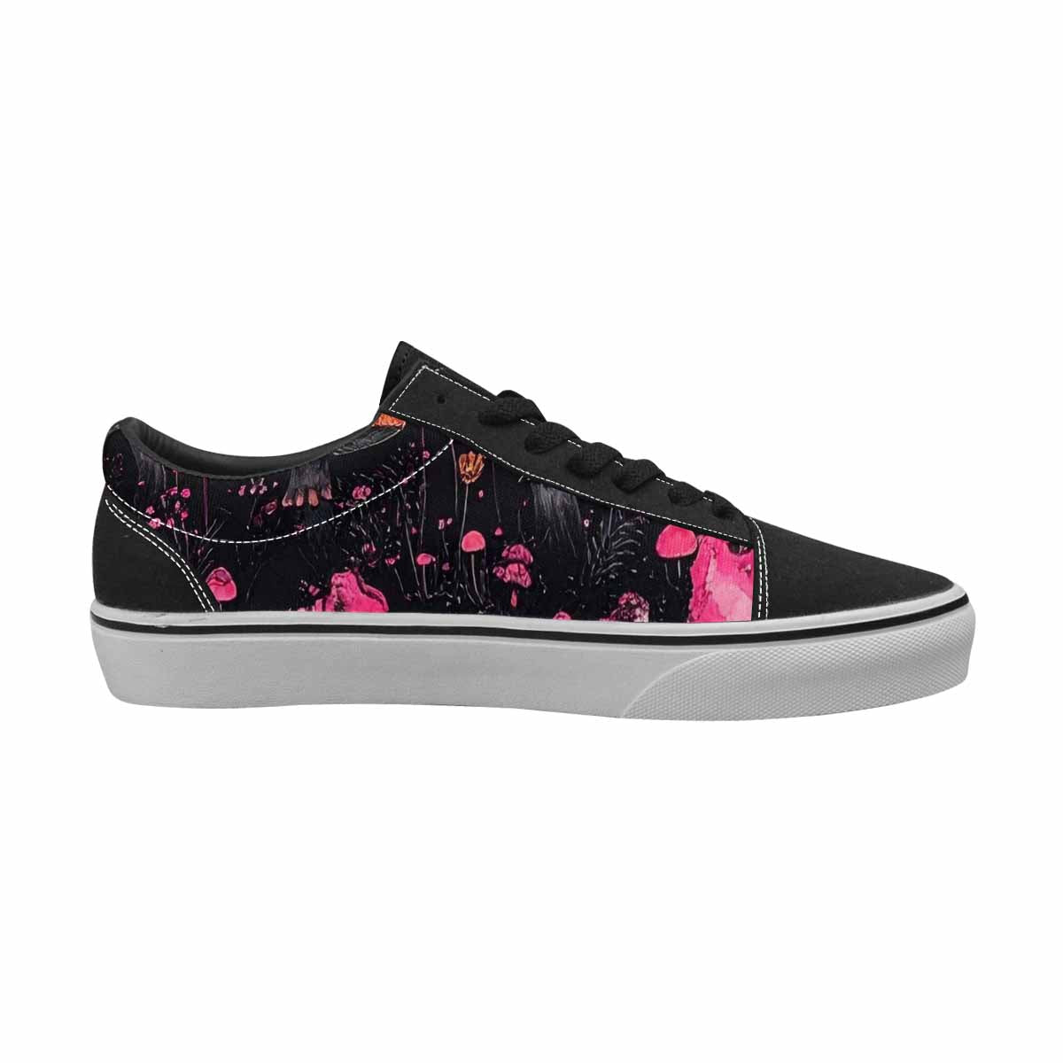 WOMEN'S Rainbow Drip Mushrooms Lace-Up Canvas Aesthetic Shoes