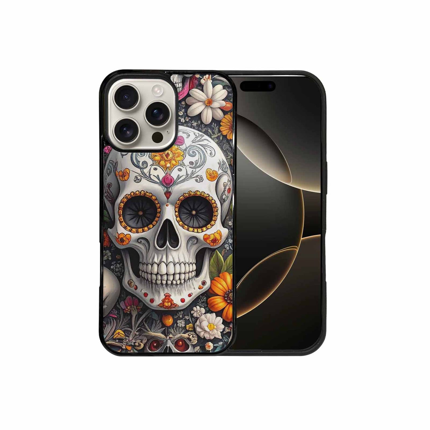 iPhone 16 Pro Max Case — Greyscale Black And White Dark Black, Unique Phone Case Design