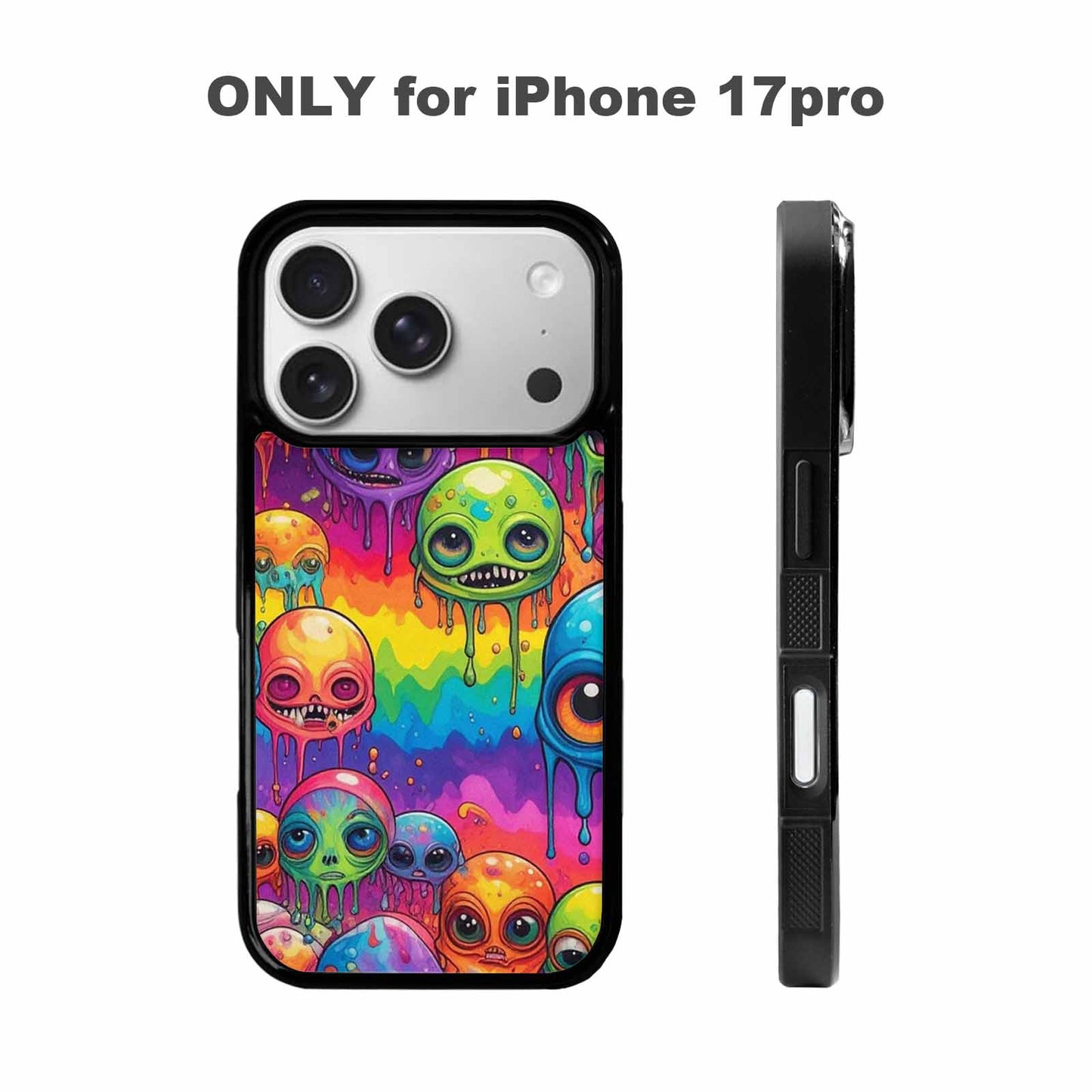 iPhone 17 Pro Case — Melting Aliens Pattern Hundreds Of Alien, Unique Phone Case Design