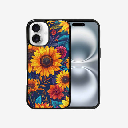 iPhone 16 Case — Sunflower Skulls Print Custom, Custom Printed Phone Case