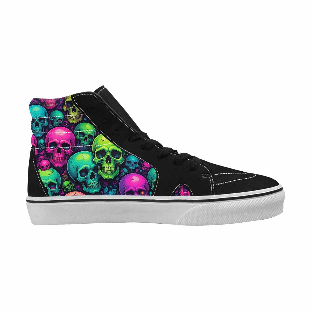 WOMEN'S Skulls - Neon High Top Canvas Dreamcore Sneakers