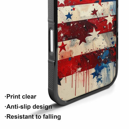 iPhone 17 Case — Patriotic Stars And Stripes Galaxy Space, Original Design Phone Case