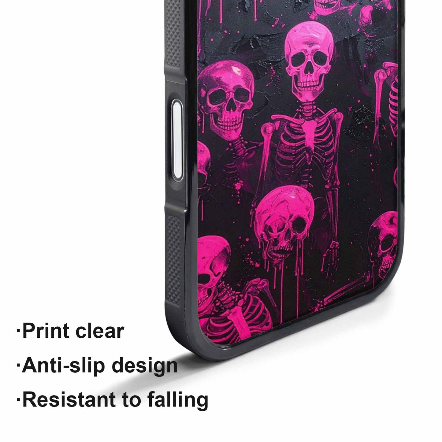 iPhone 17 Pro Case — Skeletons Neon Pink Glowskelet Svd Original, Unique Phone Case Design