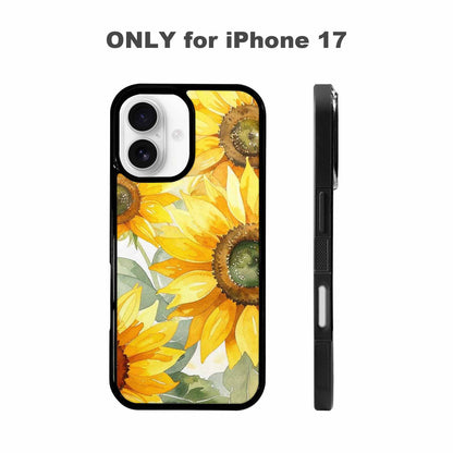 iPhone 17 Case — Sunflowers Watercolor Floral, Custom Printed Phone Case