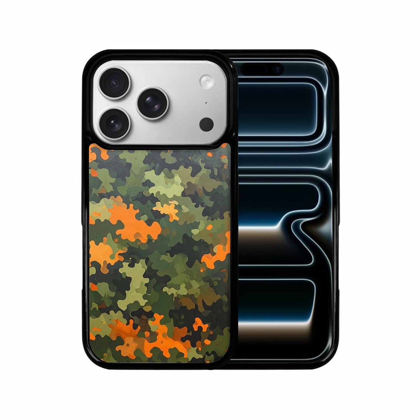 iPhone 17 Pro Case — Small Military Camouflage Blotch Pattern Camo, Unique Phone Case Design
