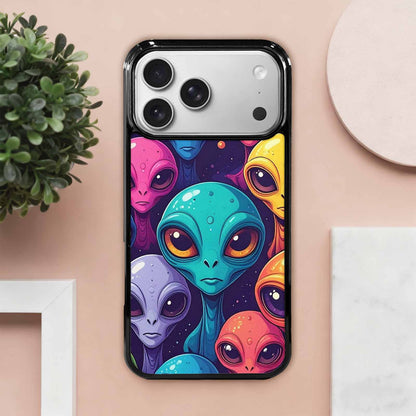 iPhone 17 Pro Max Case — Alien Ufo Cartoon Art Alien Scifi, Custom Art Phone Cover
