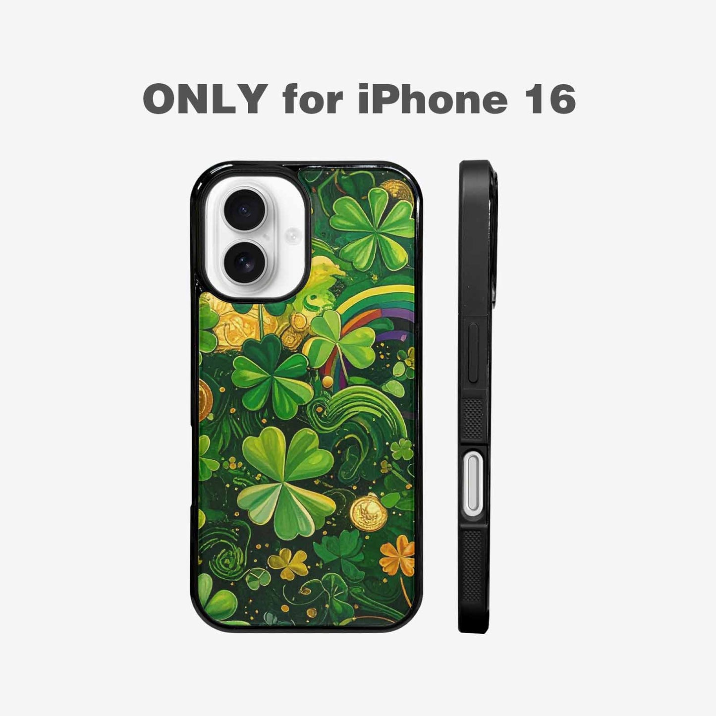 iPhone 16 Case — St Patrick\'s Clover St Patrick\'s Clover, Custom Printed Phone Case