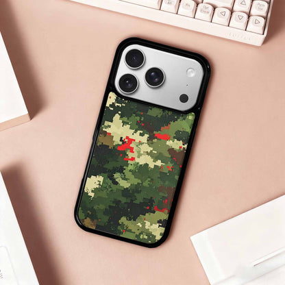 iPhone 17 Pro Case — Small Military Camouflage Blotch Pattern Camo, Customized Protective Case