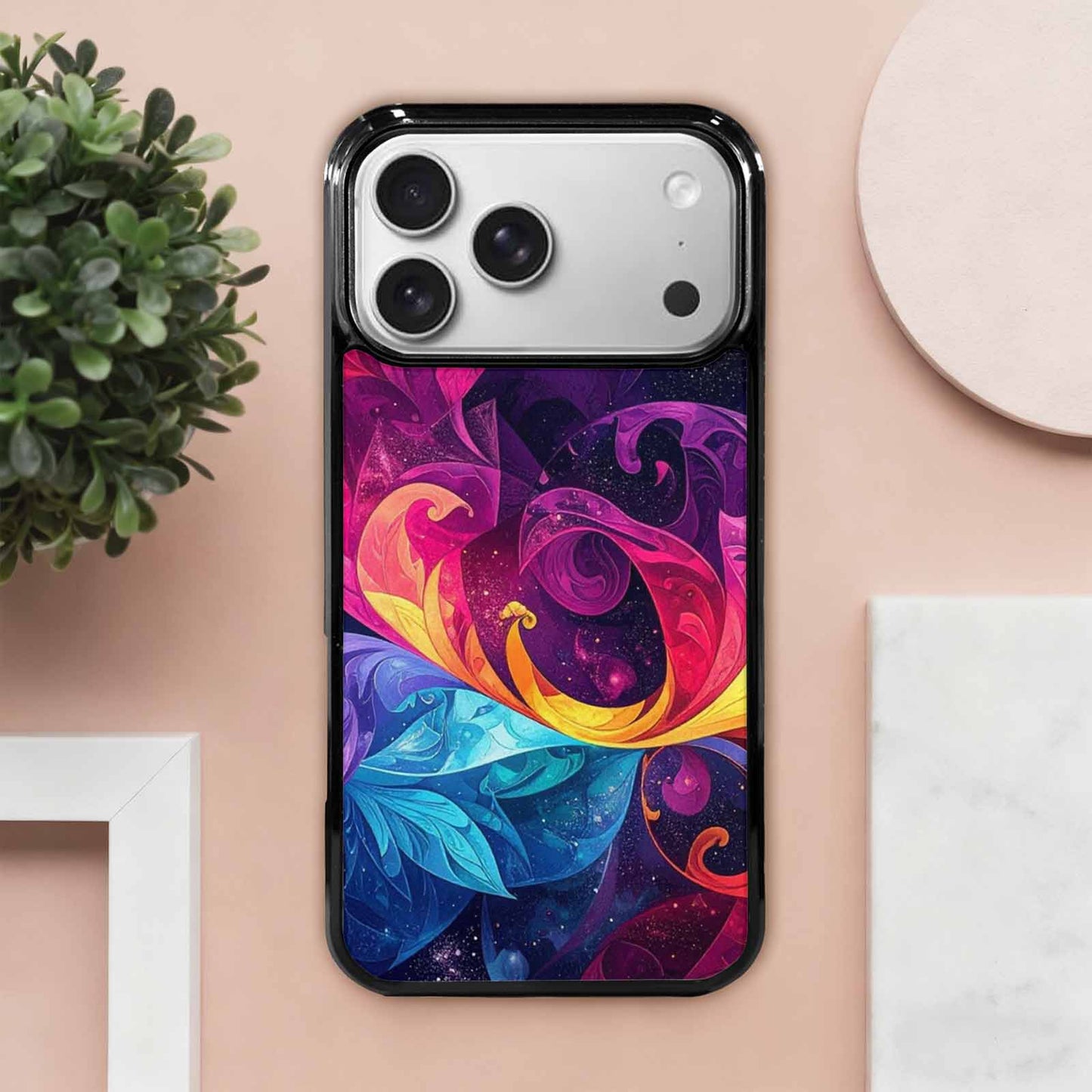 iPhone 17 Pro Max Case — Rose Galaxy Art Seamless Galaxy Space, Custom Phone Case