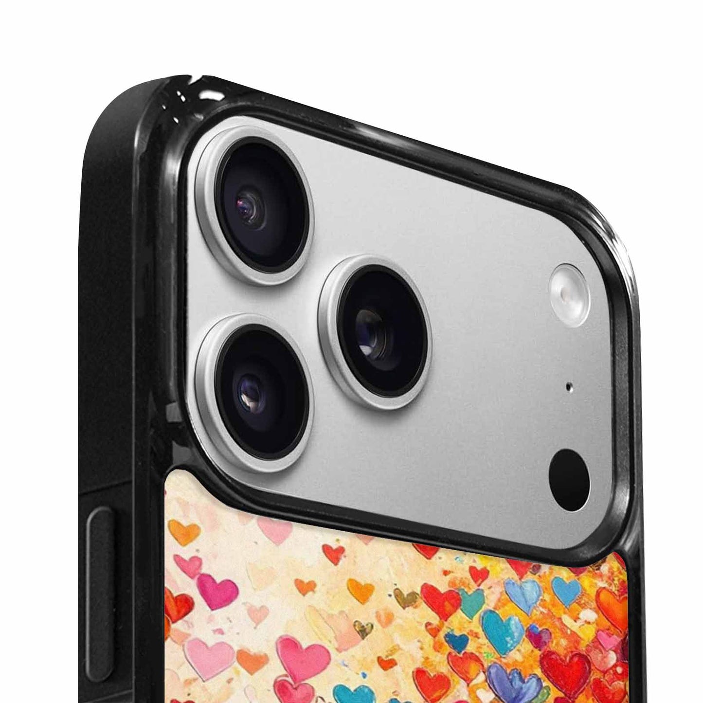 iPhone 17 Pro Max Case — Full Color Vibrant Heart Original Art, Customized Protective Case