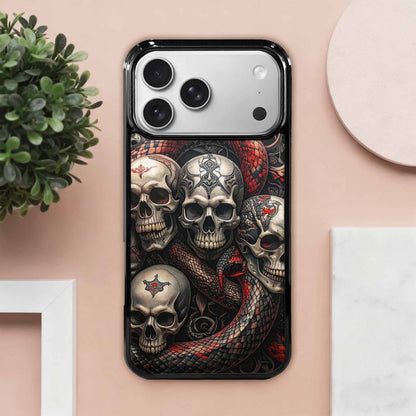 iPhone 17 Pro Max Case — Skull Dark Art Gothic Print Gothic, Custom Made Phone Cover