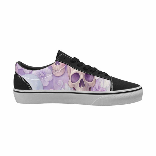 WOMEN'S Skulls - Pastel Canvas Lace-Up Surreal Custom Shoes