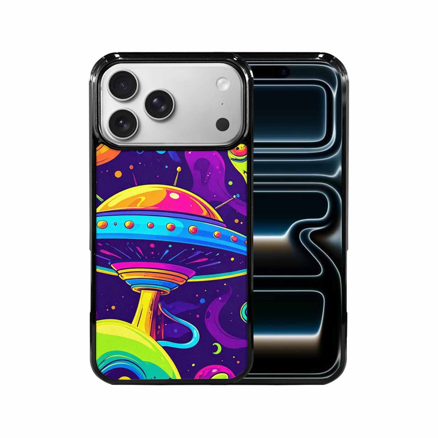 iPhone 17 Pro Max Case — Alien Ufo Cartoon Art Alien Scifi, Customized Protective Case