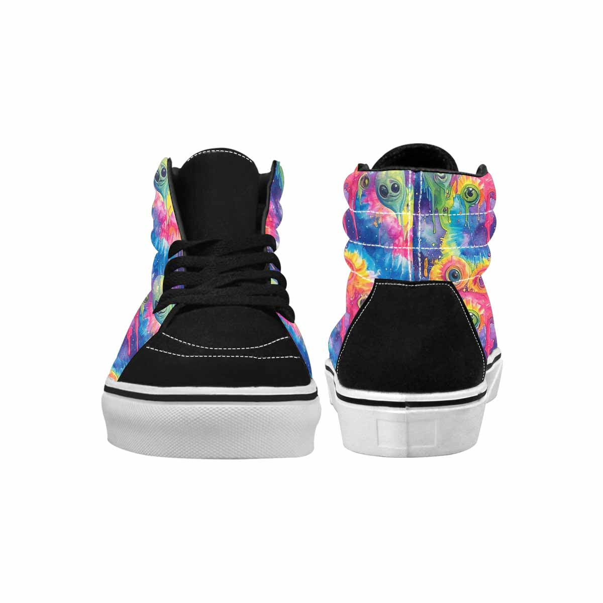 MEN'S Aliens  Tie Dye High Top Canvas Dreamlike Custom Shoes