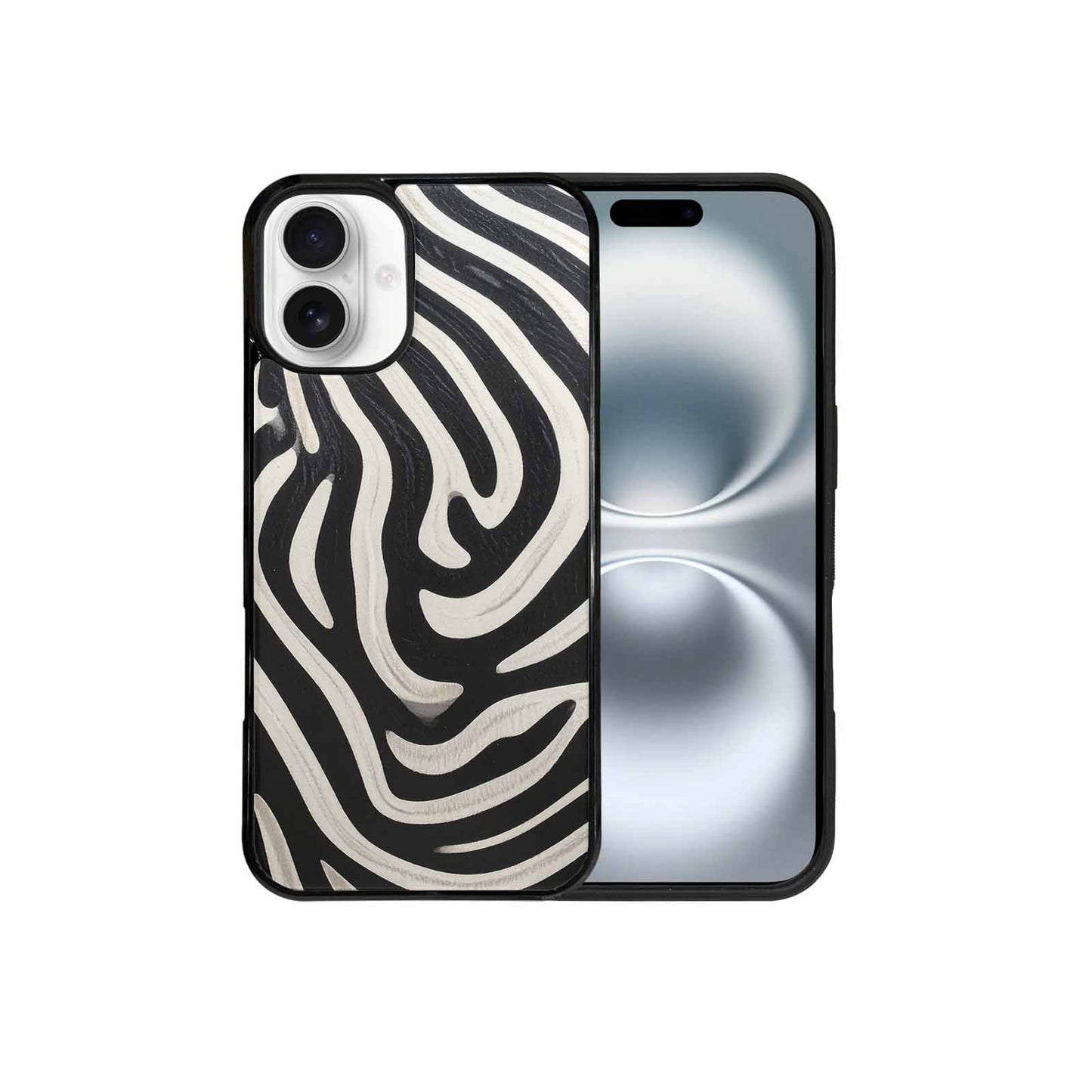 iPhone 16 Plus Case — Modern Zebra Stripe Solid, Custom Art Phone Cover