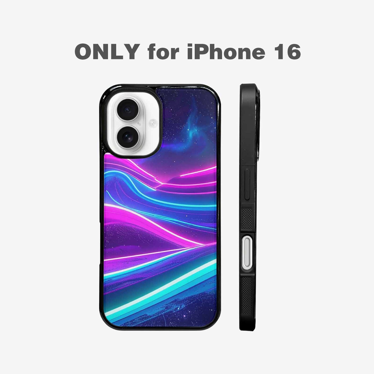 iPhone 16 Case — 80s Neon Cartoon, Custom Art Phone Cover