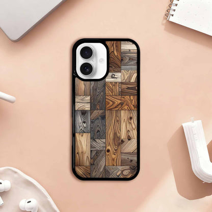 iPhone 17 Case — Small Wood Grain Texture Original Art, Custom Phone Case