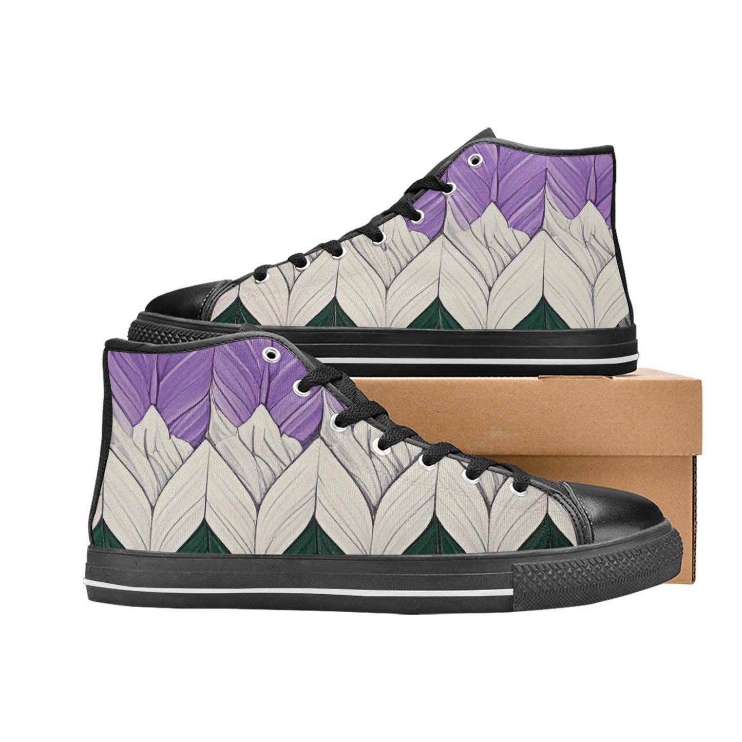 MEN'S Genderqueer Flag Color High Top Canvas Surreal Sneakers