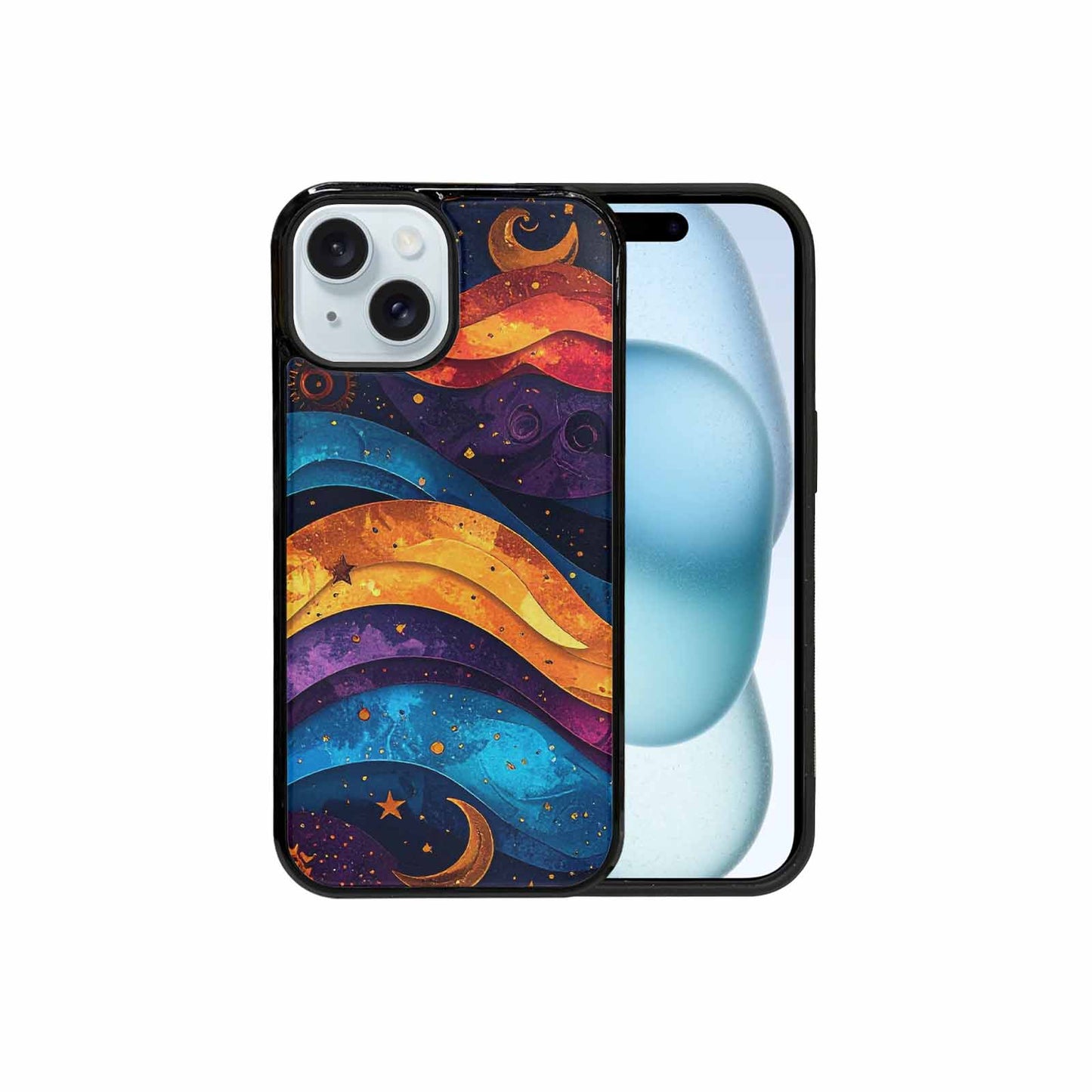 iPhone 15 Case — Steampunk Galaxy Art Seamless Pattern Vibrant, Unique Phone Case Design