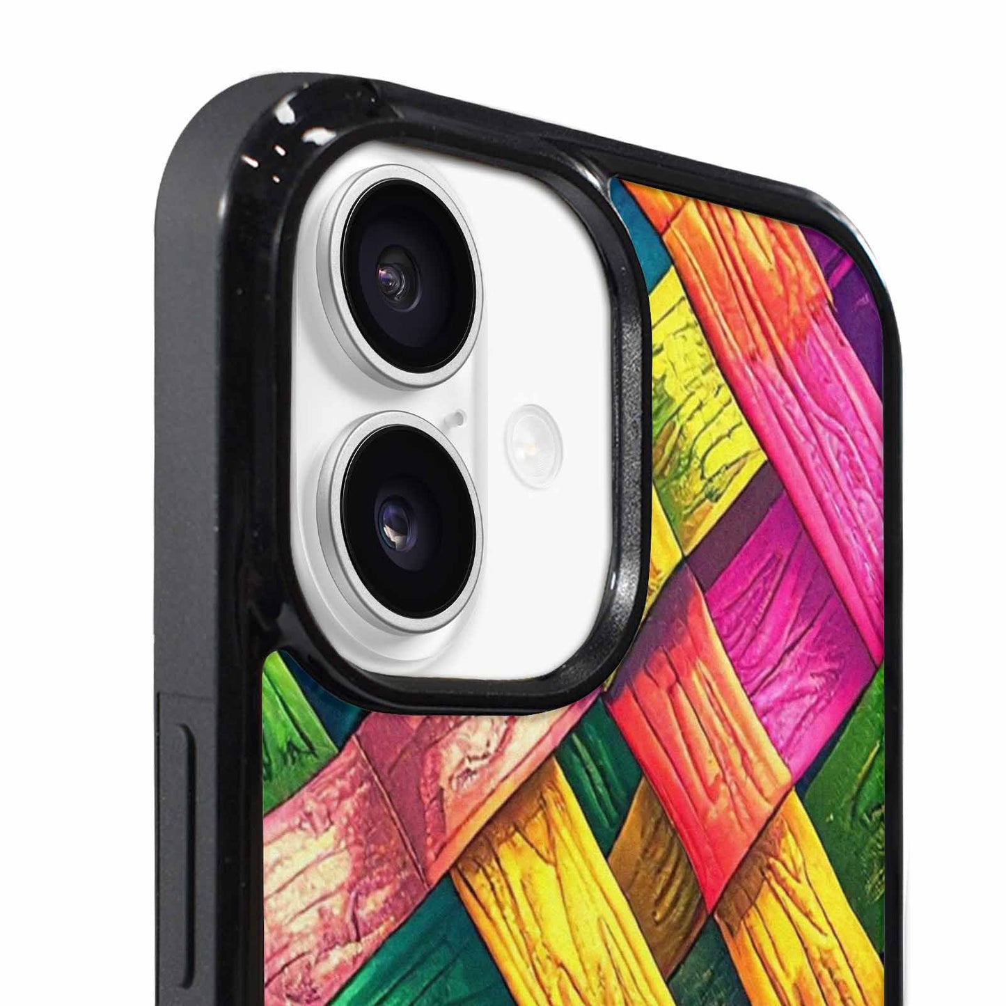 iPhone 17 Case — Polysexual Flag Color Theme Original Art, Unique Phone Case Design