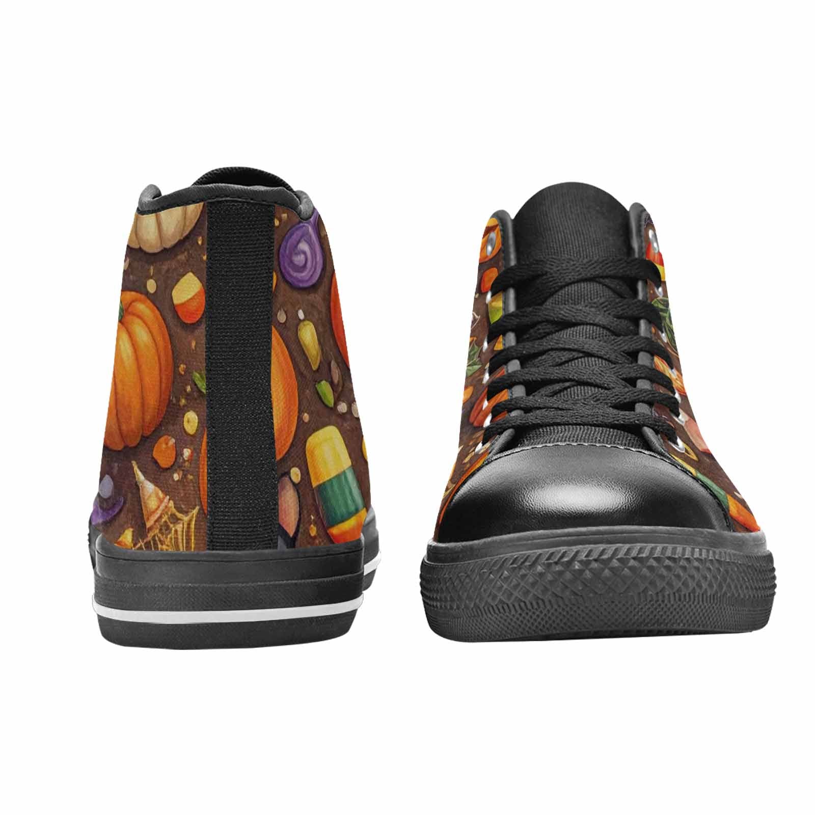 MEN'S Halloween High Top Canvas Vibrant Chaos Custom Sneakers