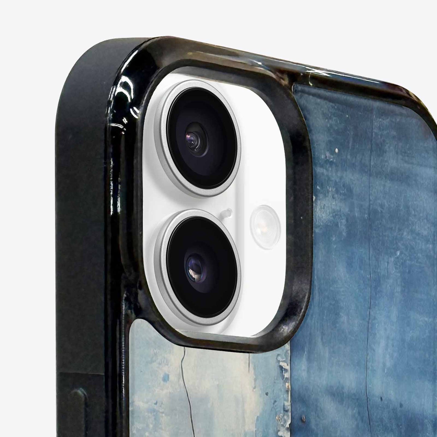 iPhone 16 Case — Denim Distressed Textures Print Edge To, Custom Print Case Cover