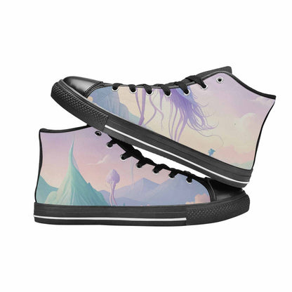 WOMEN'S Surrealist Dreamscape High Top Canvas Aesthetic Shoes