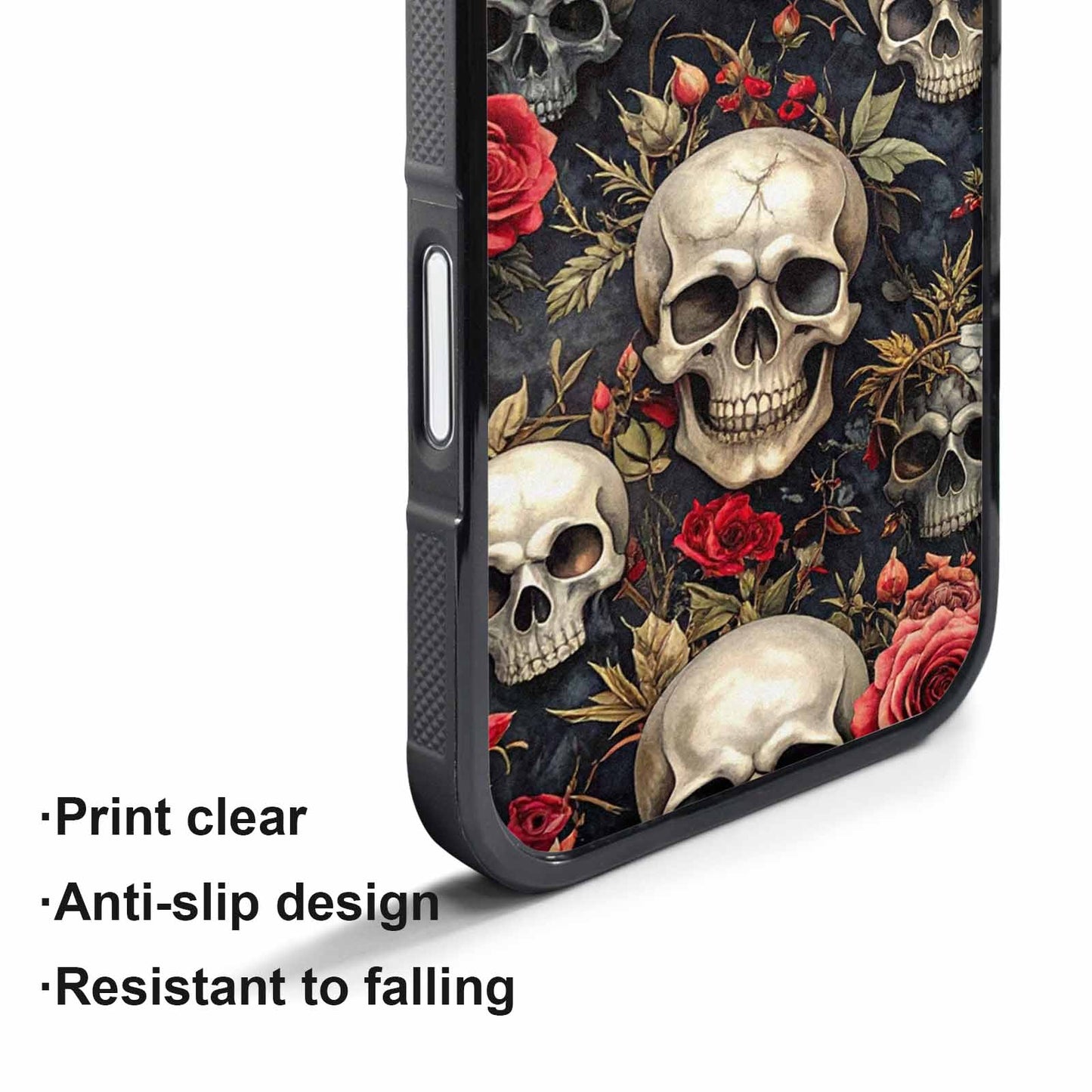 iPhone 17 Air Case — Skulls Roses And Skulls Small Gothic, Customized Protective Case
