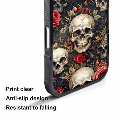iPhone 17 Air Case — Skulls Roses And Skulls Small Gothic, Customized Protective Case