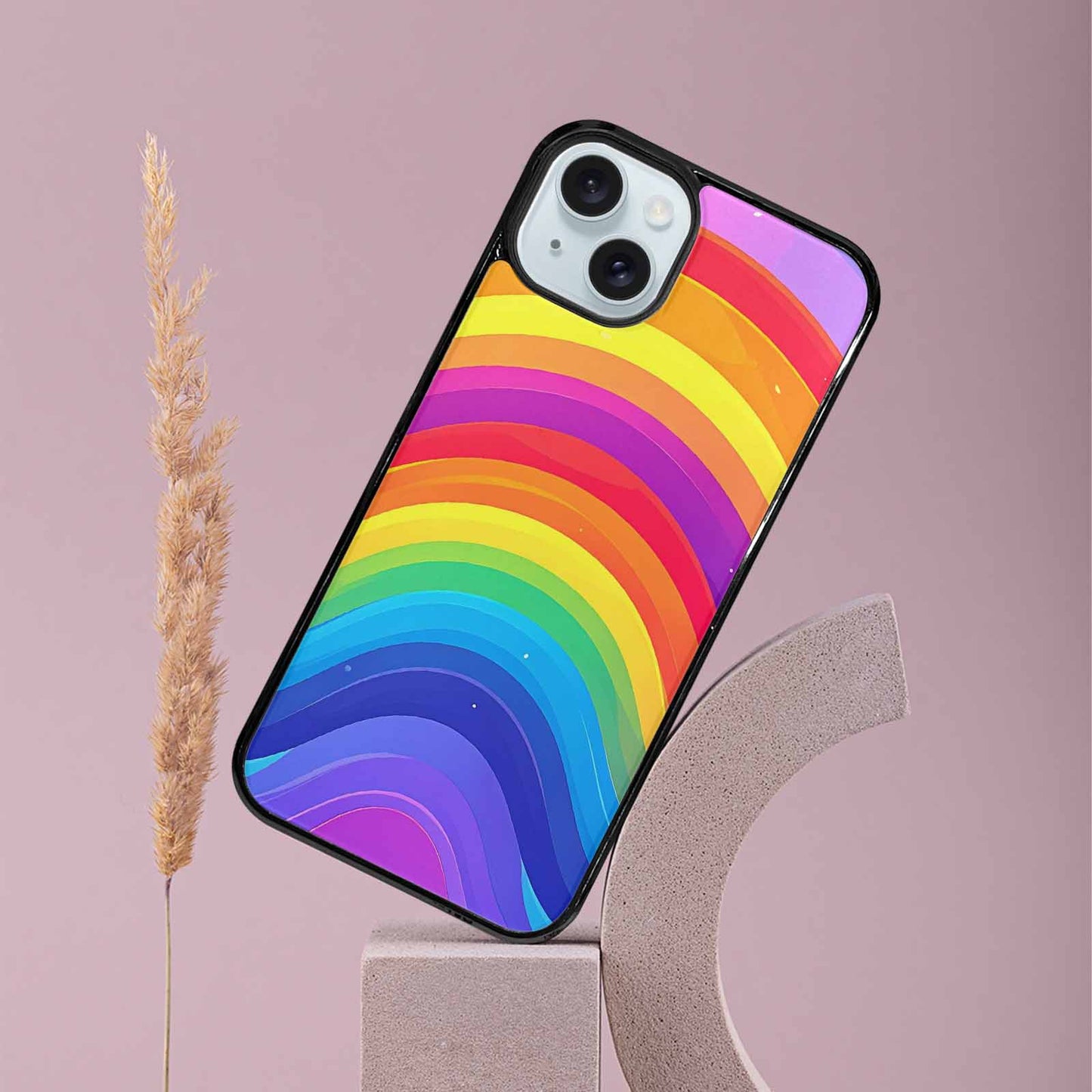 iPhone 15 Plus Case — Rainbow Pride, Custom Art Phone Cover