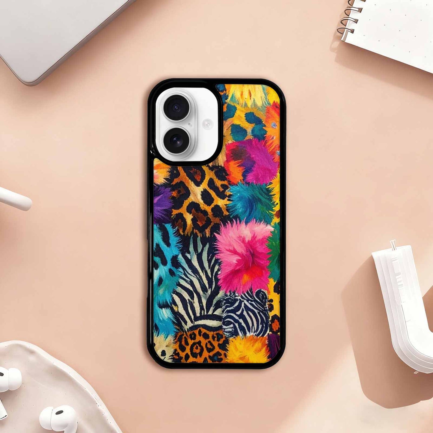 iPhone 17 Case — Full Color Vibrant Animal Print, Unique Phone Case Design