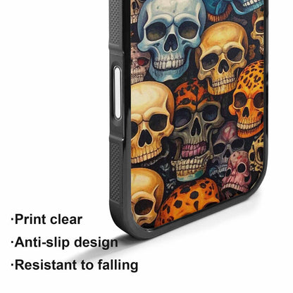 iPhone 17 Case — Skulls Pattern Hundreds Of Gothic Skulls, Custom Printed Phone Case