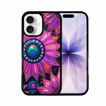 iPhone 17 Case — Iridescent Fantasy Sun Original Art, Custom Printed Phone Case