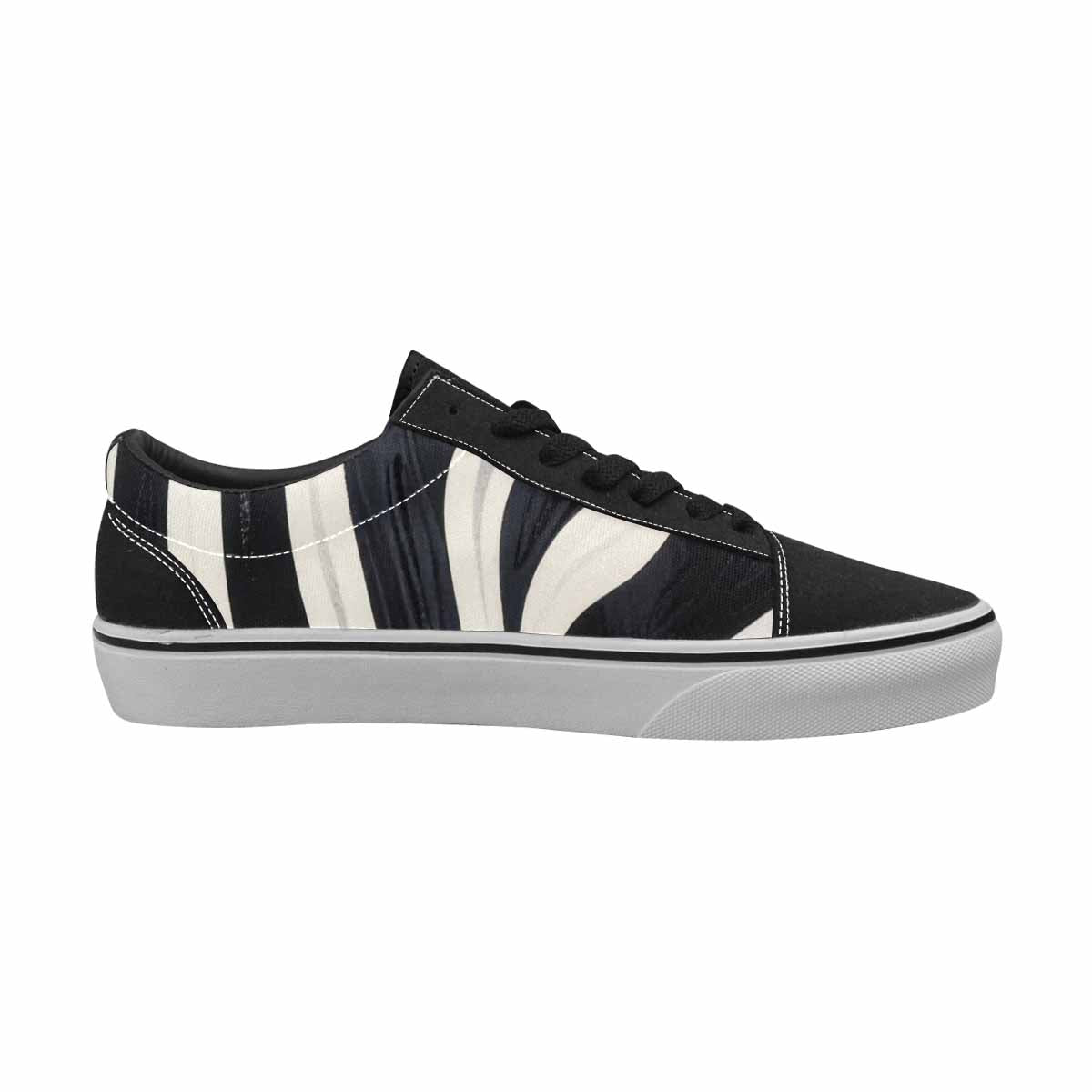 WOMEN'S Modern Zebra Stripe Canvas Lace-Up Y2K Shoes