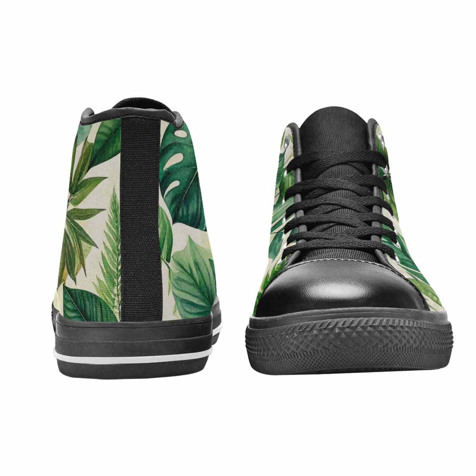 MEN'S Seven-Point Palmate Leaf High Top Canvas Dark Academia Sneakers