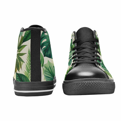 MEN'S Seven-Point Palmate Leaf High Top Canvas Dark Academia Sneakers