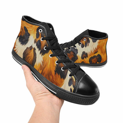 MEN'S Cow Animal Print High Top Canvas Grunge Shoes