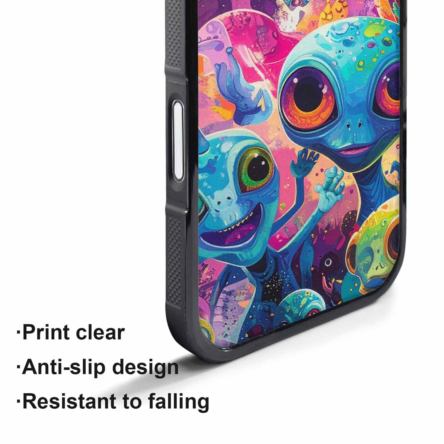 iPhone 17 Pro Case — Cartoon Alien Characters Alien Scifi, Custom Art Phone Cover