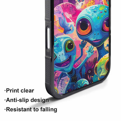 iPhone 17 Pro Case — Cartoon Alien Characters Alien Scifi, Custom Art Phone Cover