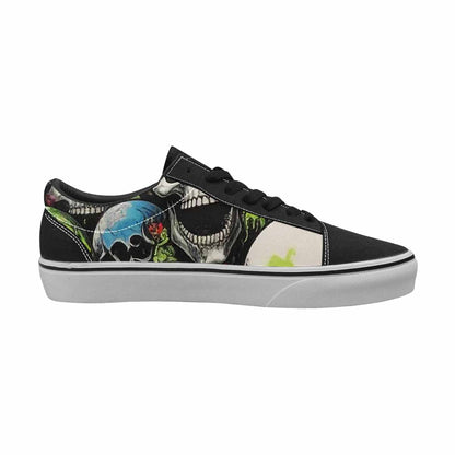 WOMEN'S Rainbow From Skull S Lace-Up Canvas Surreal Custom Shoes