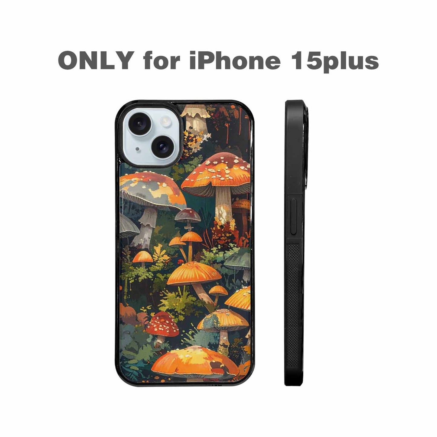 iPhone 15 Plus Case — Mushrooms Camomushrooms Patter, Custom Printed Phone Case