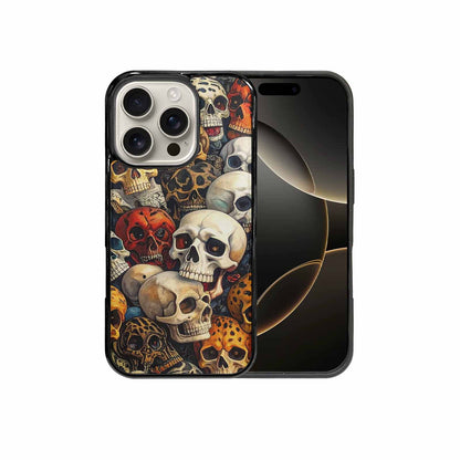 iPhone 16 Pro Case — Skulls Pattern Hundreds Of Sma 1q9, Personalized Phone Case