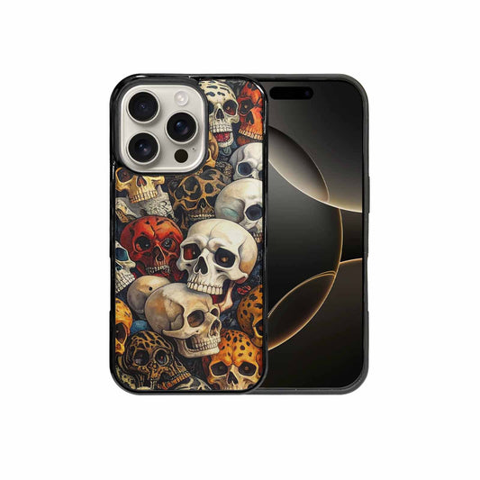 iPhone 16 Pro Case — Skulls Pattern Hundreds Of Sma 1q9, Personalized Phone Case