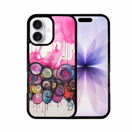 iPhone 17 Case — Tie Dye Swirls Black Tie Dye, Custom Phone Case