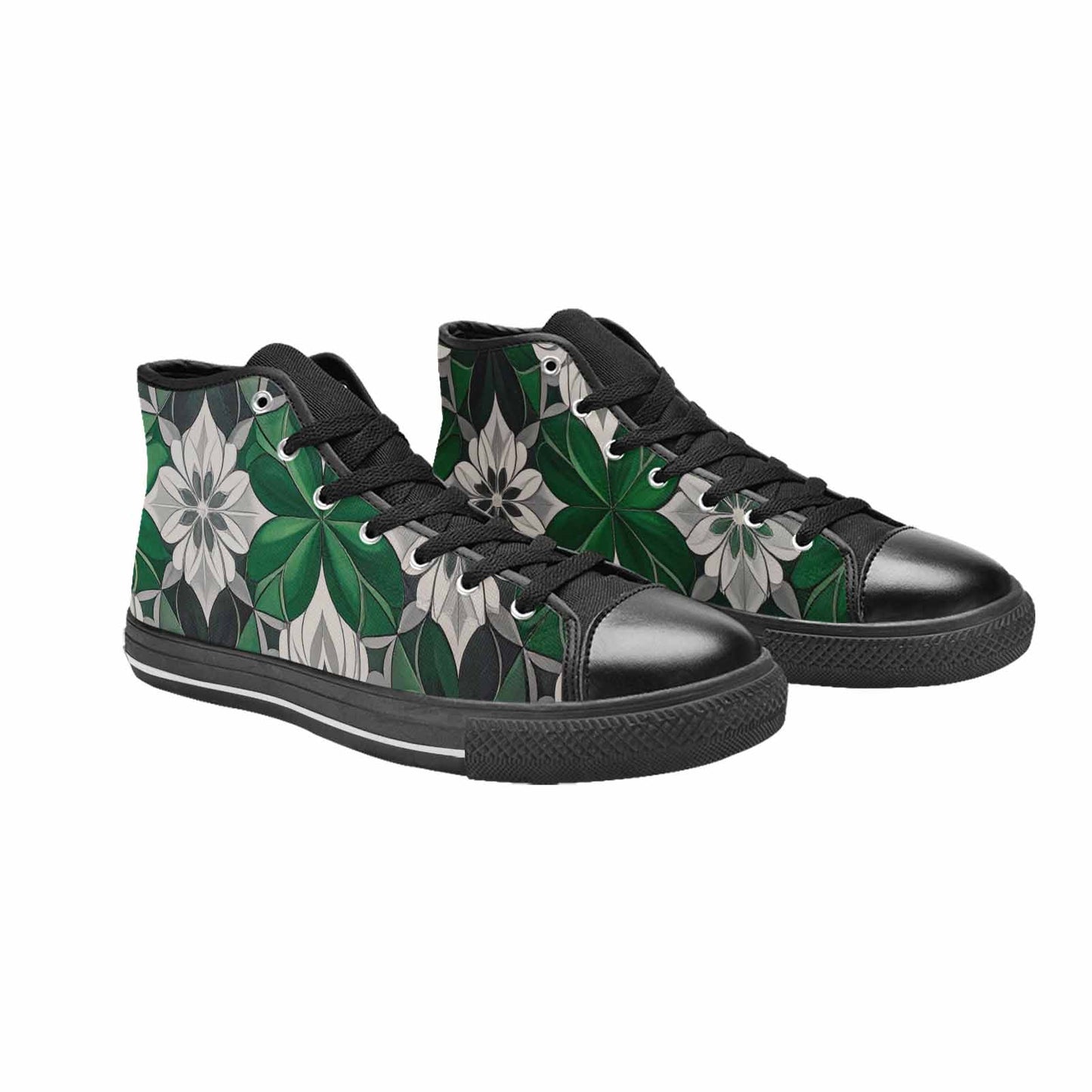 MEN'S Aromantic Flag Color High Top Canvas Surreal Shoes