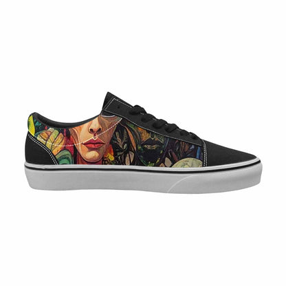 WOMEN'S Aliens Lace-Up Canvas Wallpaper Art Custom Sneakers