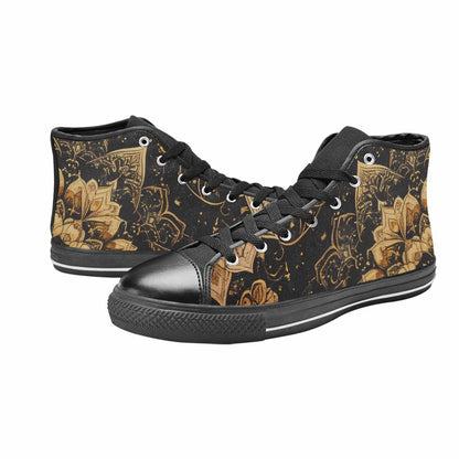 MEN'S Mandala High Top Canvas Cottagecore Custom Sneakers