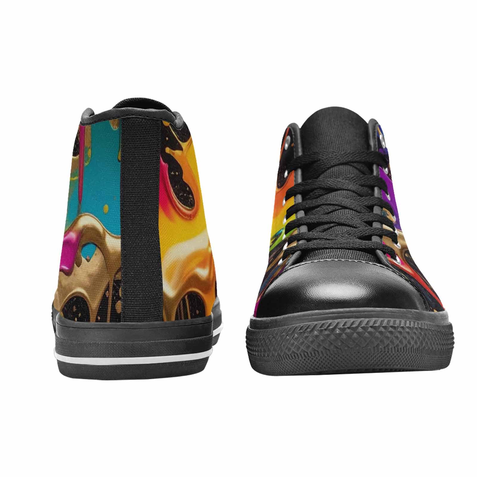 WOMEN'S Paint Splatter High Top Canvas Dreamcore Custom Shoes